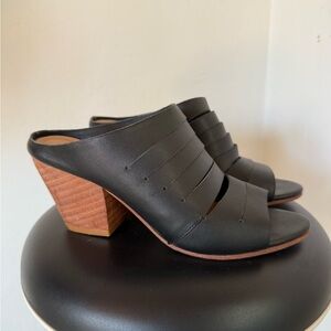 FORTRESS OF INCA Gaby Black Leather Mule 39 / 9